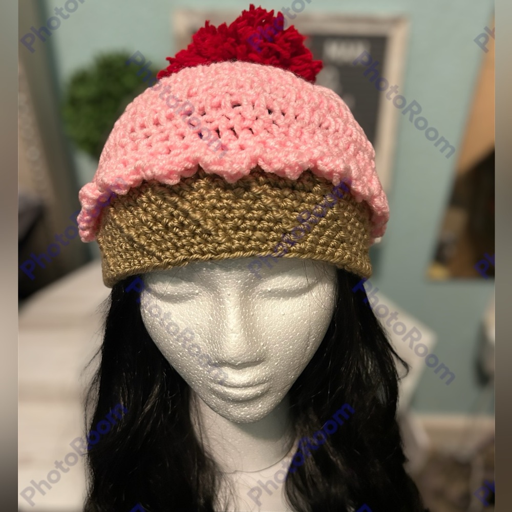 Handmade Knitted Cupcake Hat
